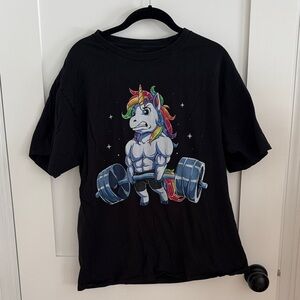 Unicorn Graphic Men's Tee - Black